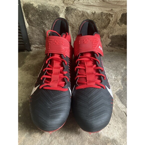 Nike Alpha Menace Pro 2 Mid Football Cleats Black Red Men Size 11.5 BV3945-600 - Picture 2 of 7